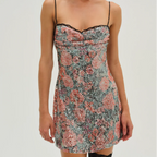 Sexy Rose Sequin Sling Dress Women Summer Girls Slim Fit Hip Wrapped Short Dress Bella Mia