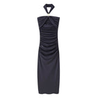 Spring Dress Women Slim Fit Slimming Casual Pleated Hip Design Bella Mia