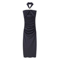 Spring Dress Women Slim Fit Slimming Casual Pleated Hip Design Bella Mia