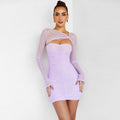 Sexy Pure Design Long Sleeve Elegant Slim Hip Women Dress Bella Mia
