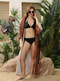 Printed Mid Length Beach Sun Protection Cardigan Women Bikini Swimsuit Outwear Blouse Bella Mia