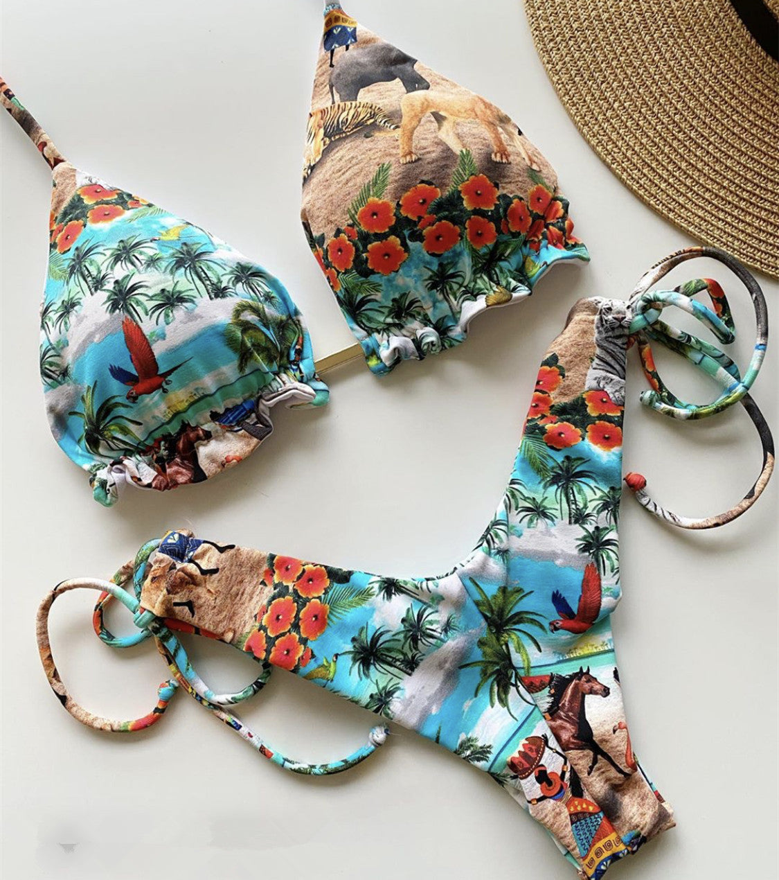 Bikini Swimsuit Printed Tassel Bikini Swimwear Bella Mia