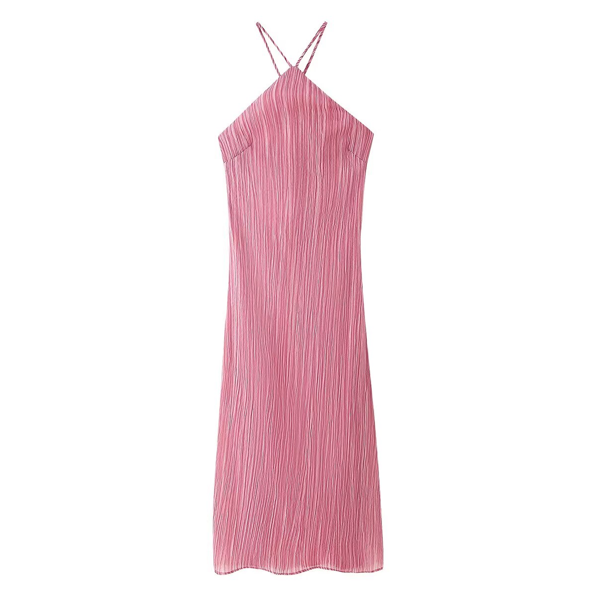 Spring Summer Women Clothing Sexy Sexy Slim Halter Lace up Texture Dress Bella Mia