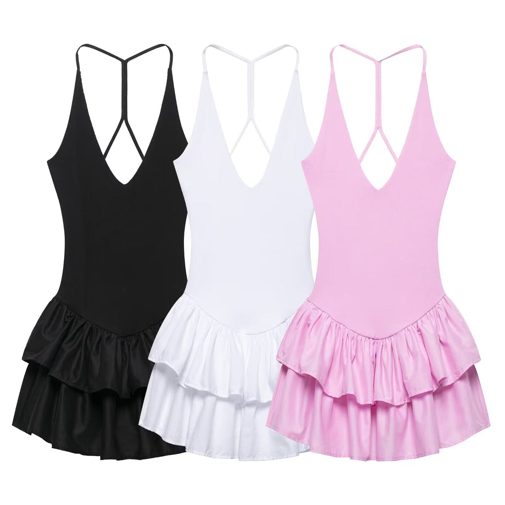 Women Clothing Spring Slim Fit Slimming Casual Sling Strap Sexy Dress Bella Mia