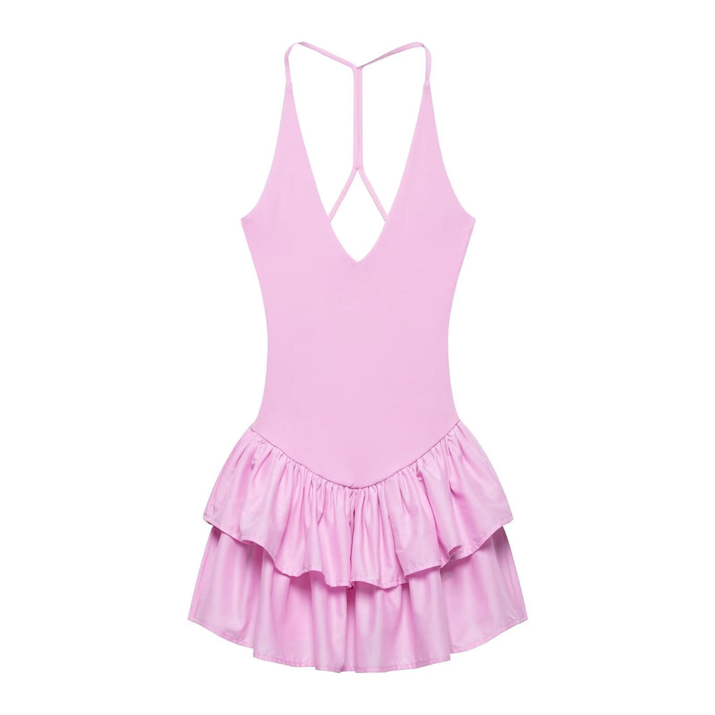 Women Clothing Spring Slim Fit Slimming Casual Sling Strap Sexy Dress Bella Mia