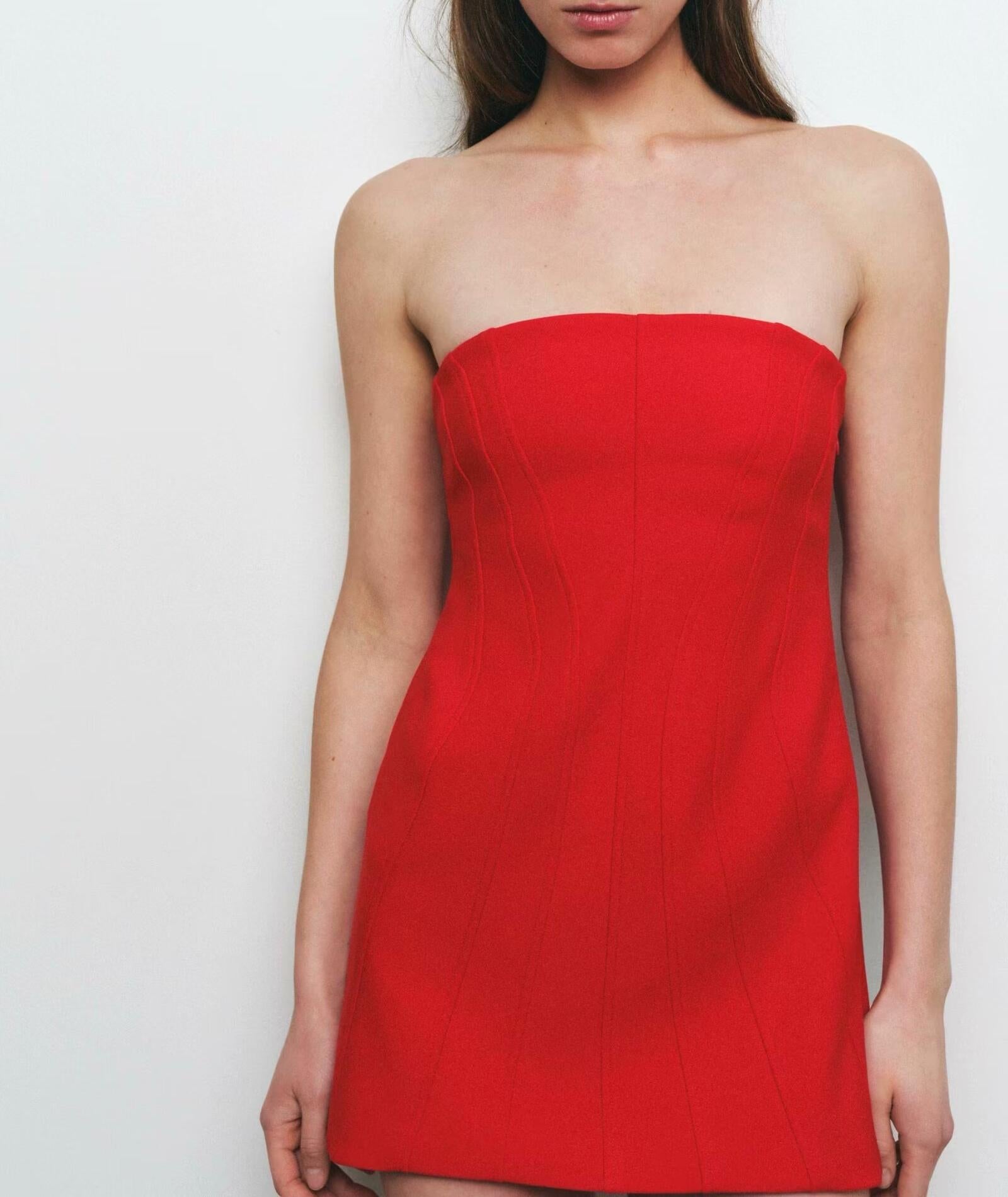 Women Clothing Summer Simple Slim Tube Top Short Dress Bella Mia