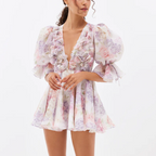 Spring Summer Sexy Chiffon Three Dimensional Floral Floral Dress Bella Mia