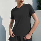 Short Sleeve Yoga Women Summer Running Sports Loose Breathable Slim Fit round Neck Outer Wear Yoga T shirt Bella Mia