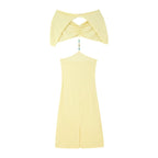 Women Clothing French Simple Sexy Backless Beads Dress Bella Mia