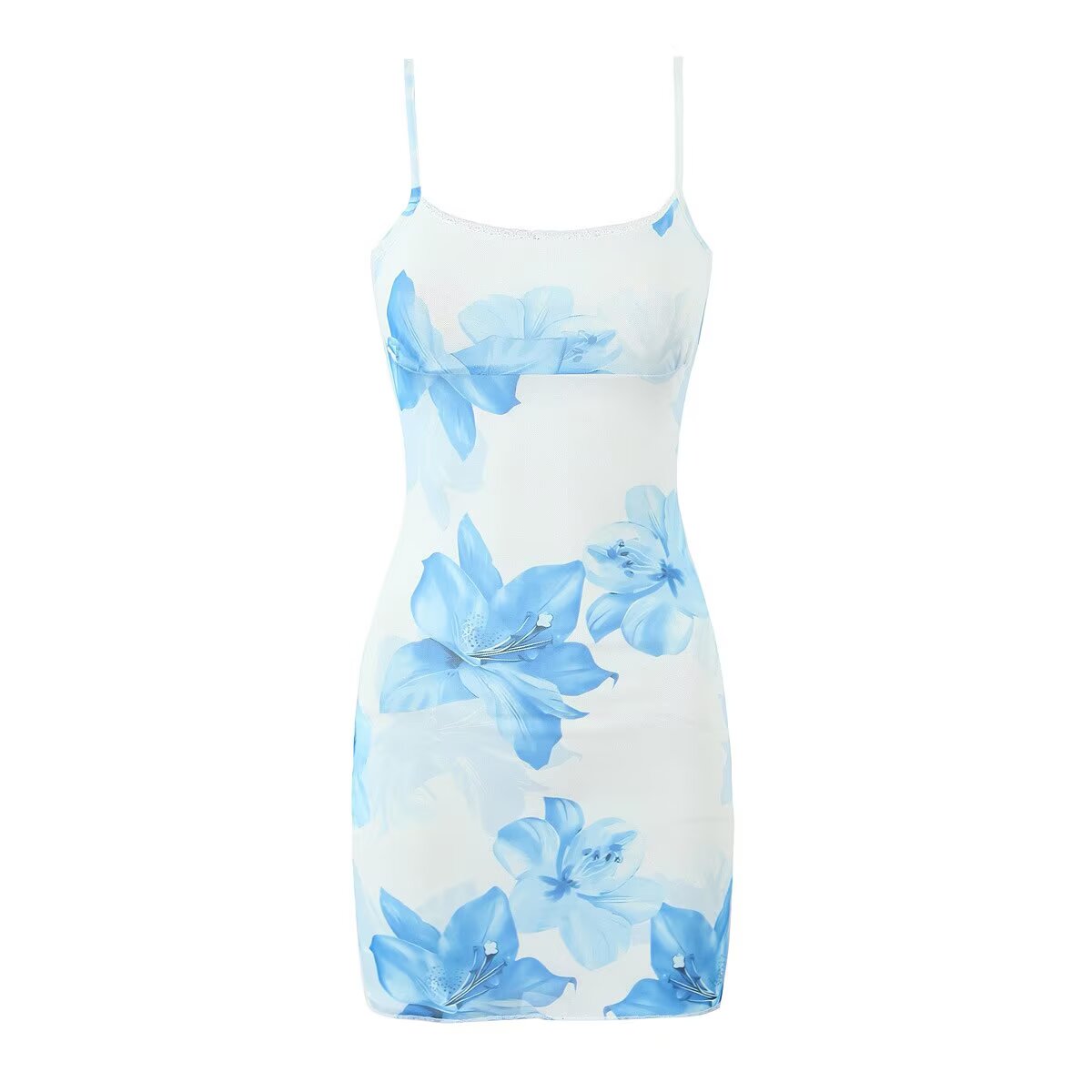 Summer Sexy Print Slim Fit Slimming Spaghetti Straps Hip Dress Bella Mia