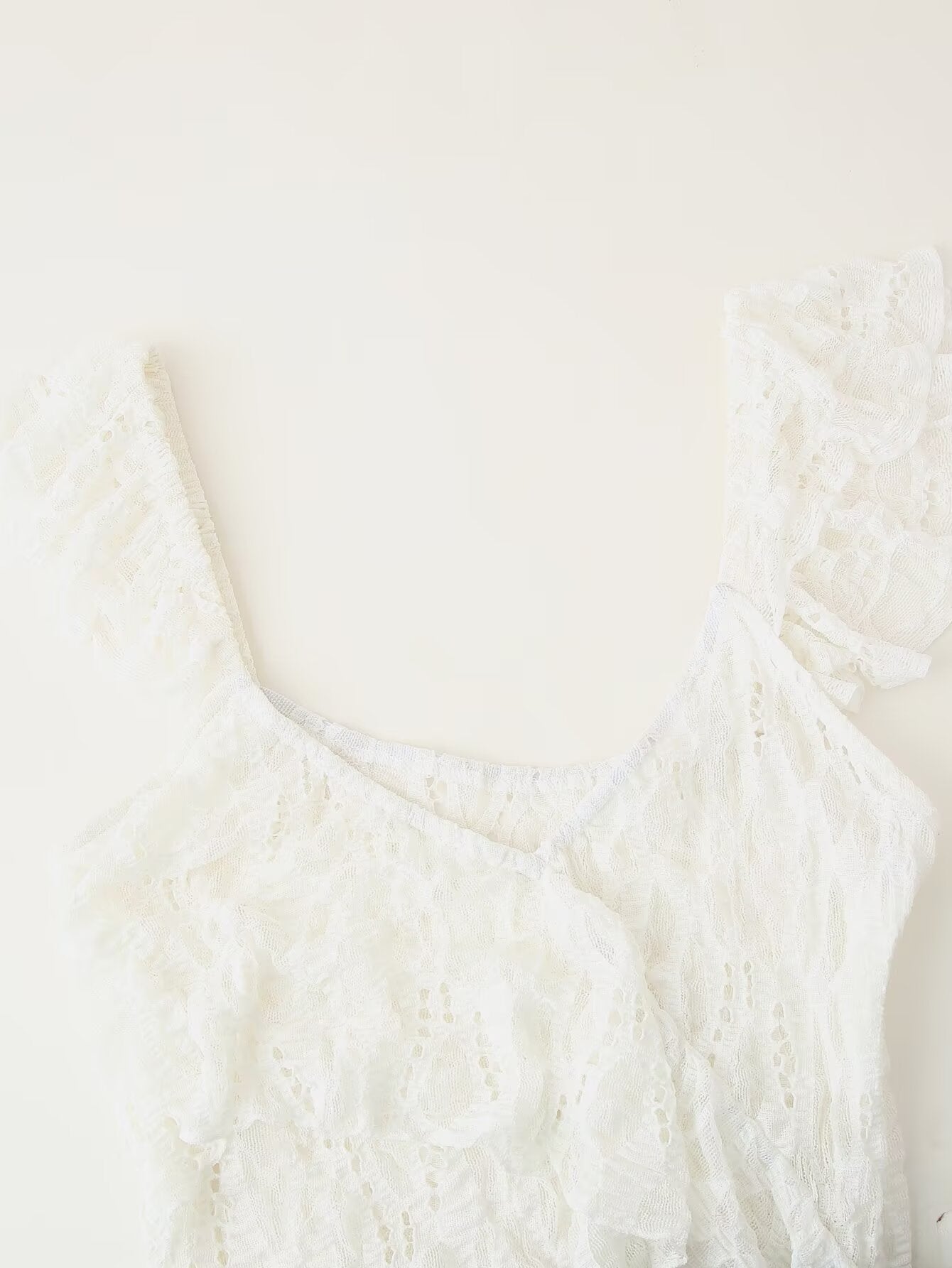 Spring Women Clothing French Design Lace Laminated Decoration Dress