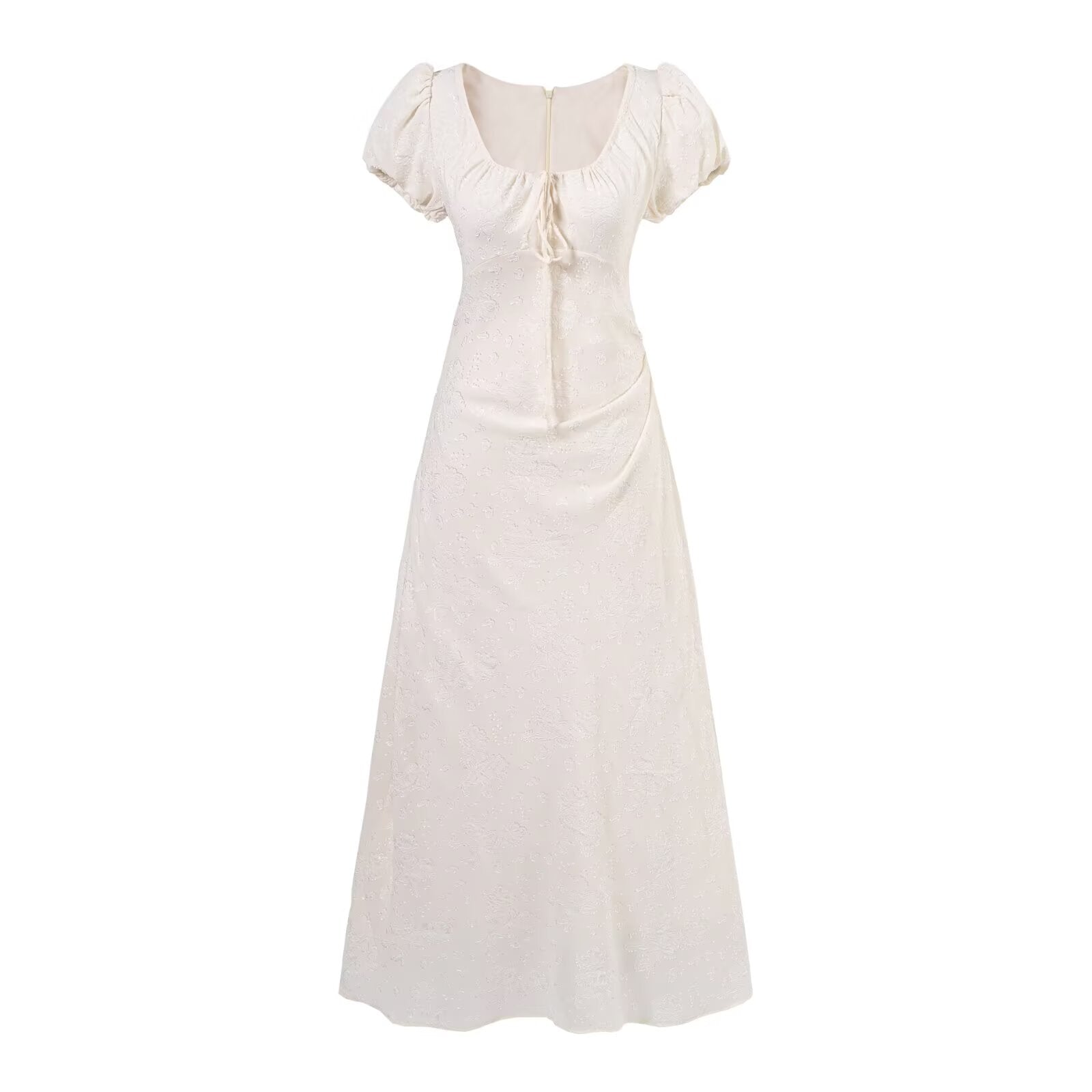 Vintage Summer Sexy Sexy Short Sleeve Drawstring Slim Fit Dress Jacquard Dress Holiday