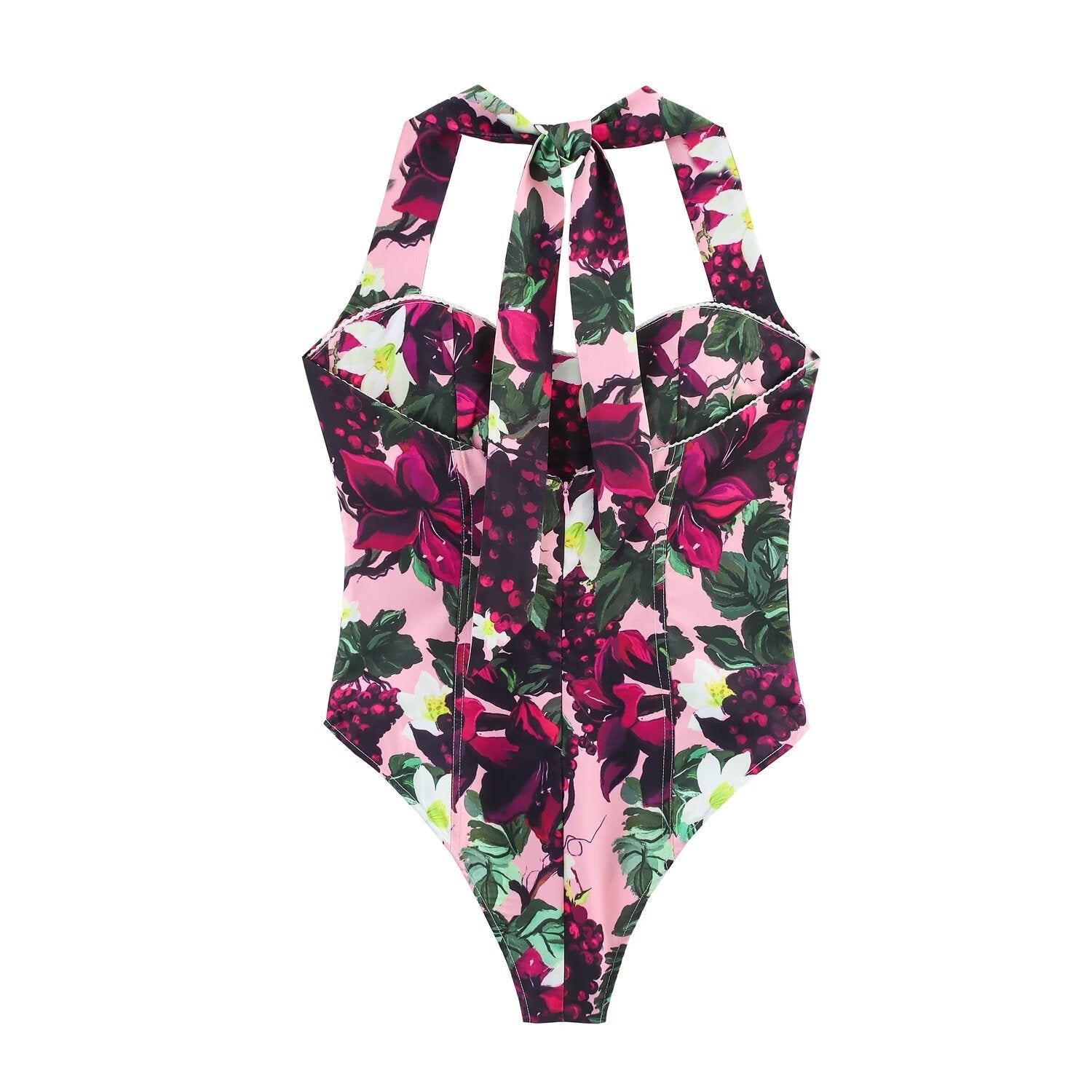 Spring Summer Women Sexy Printed Hanging Collar Jumpsuit Bella Mia