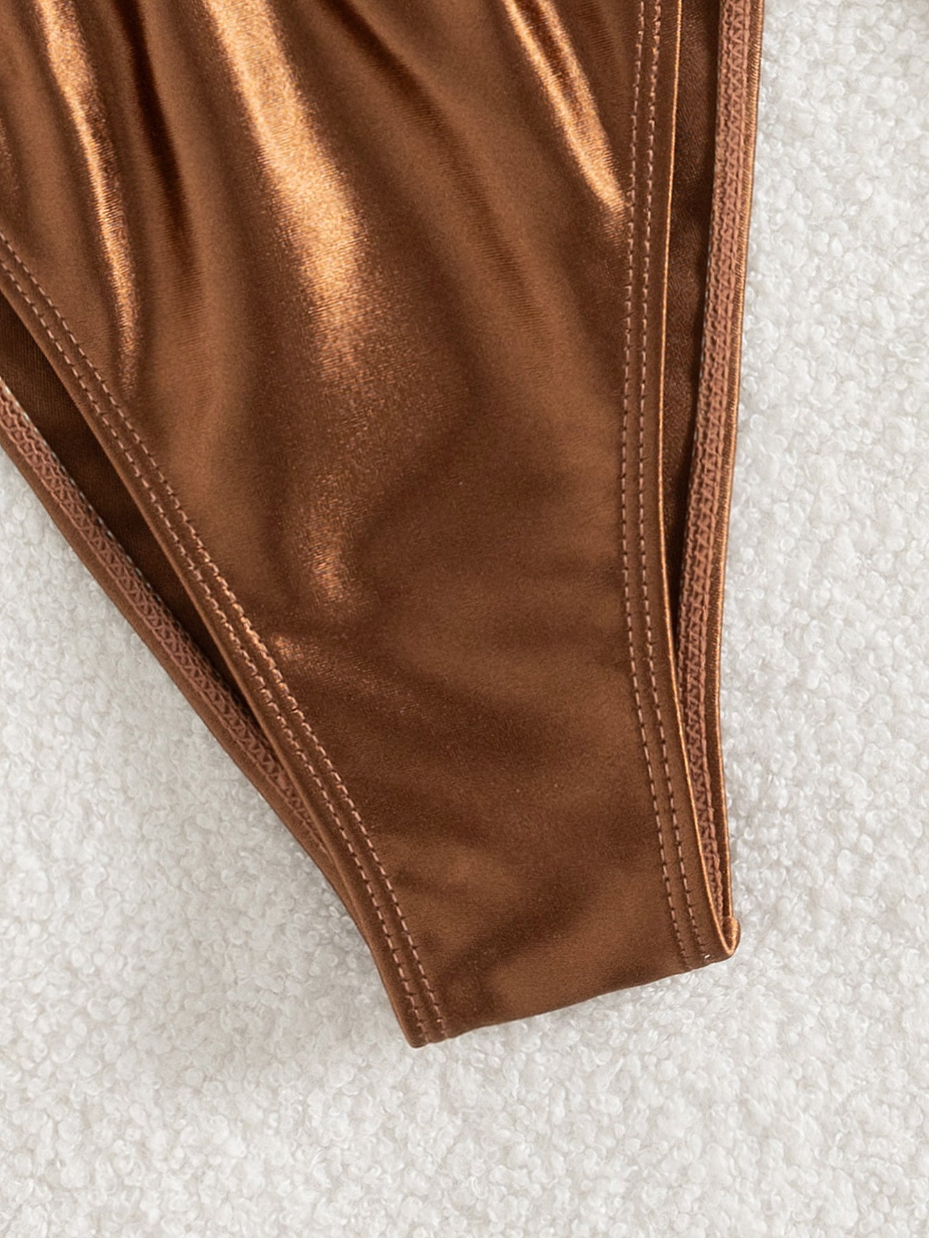Foreign Single Split Swimsuit Sexy Bikini Solid Color Halter Biniki Low Waist Swimsuit Bella Mia