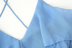 Women Clothing Laminated Decoration Sexy Suspenders Dress Bella Mia