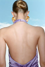 Summer Women Clothing Backless Silk Satin Texture Hanging Collar Jumpsuit Bella Mia