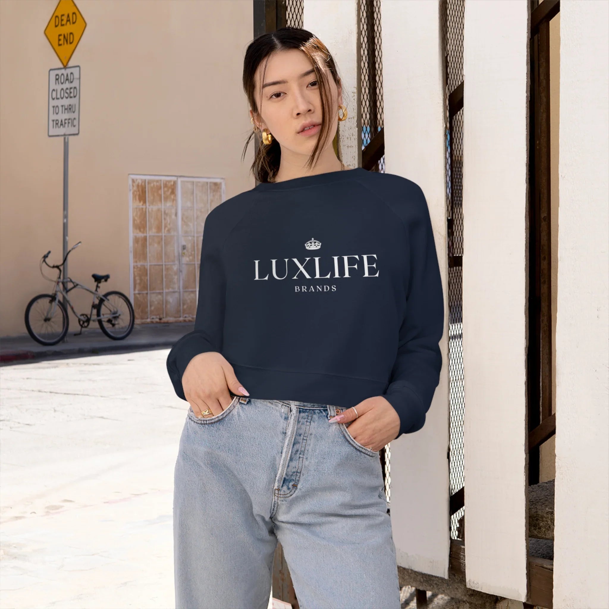 Luxlife Brands Women's Cropped Fleece Pullover Printify