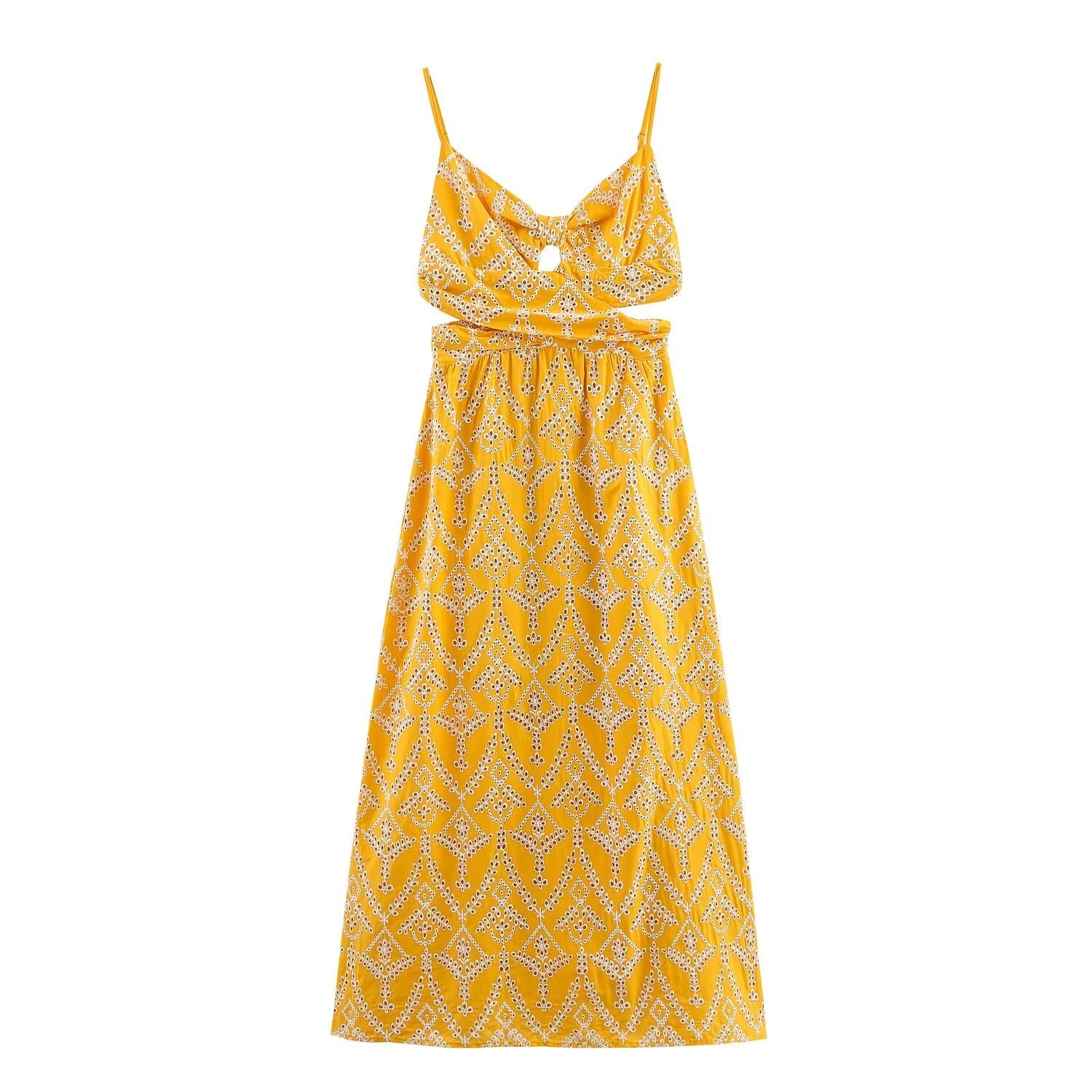 Autumn Women Clothing French Minority Design Embroidery Midi Dress