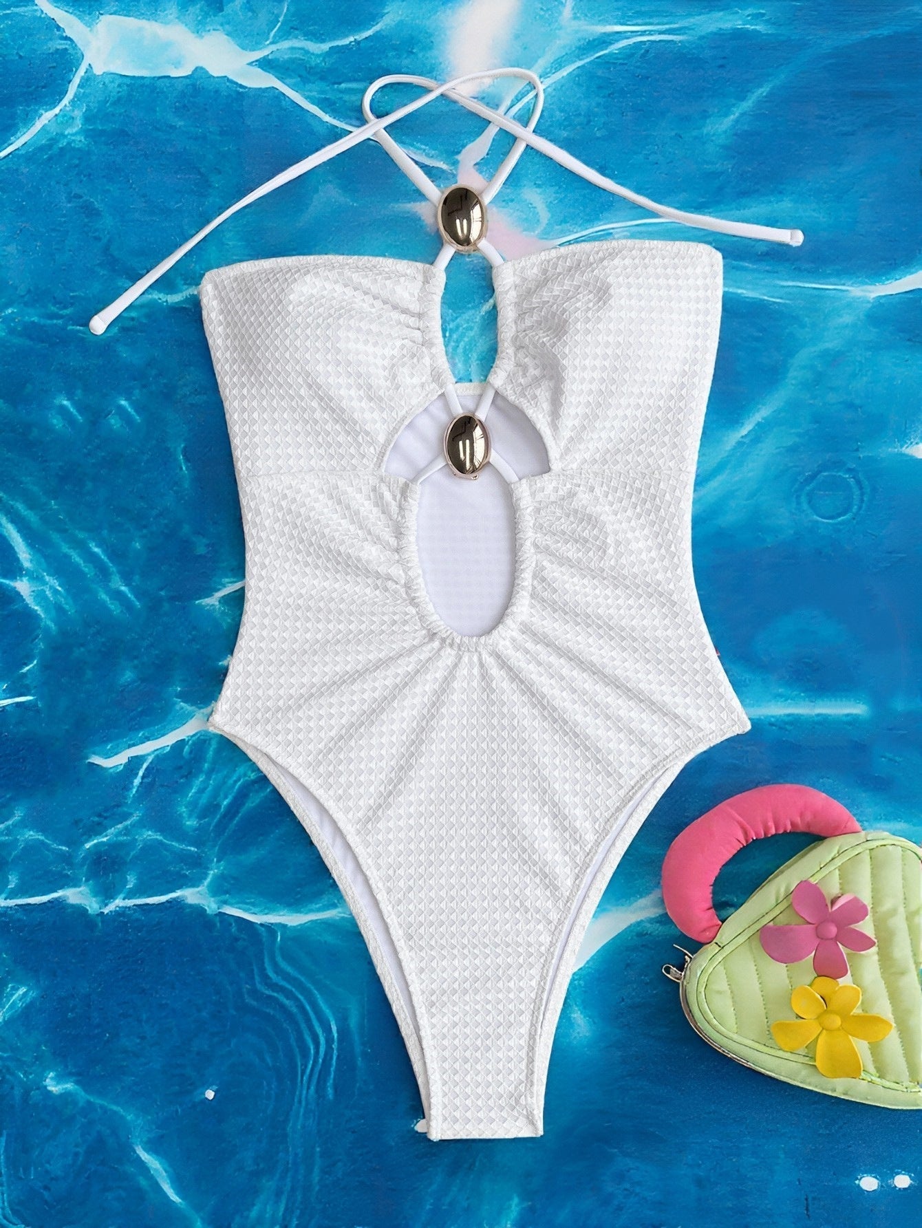 One Piece Swimsuit Sexy Bikini Swimsuit Women Backless Swimsuit Solid Color Bella Mia