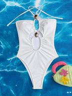 One Piece Swimsuit Sexy Bikini Swimsuit Women Backless Swimsuit Solid Color Bella Mia