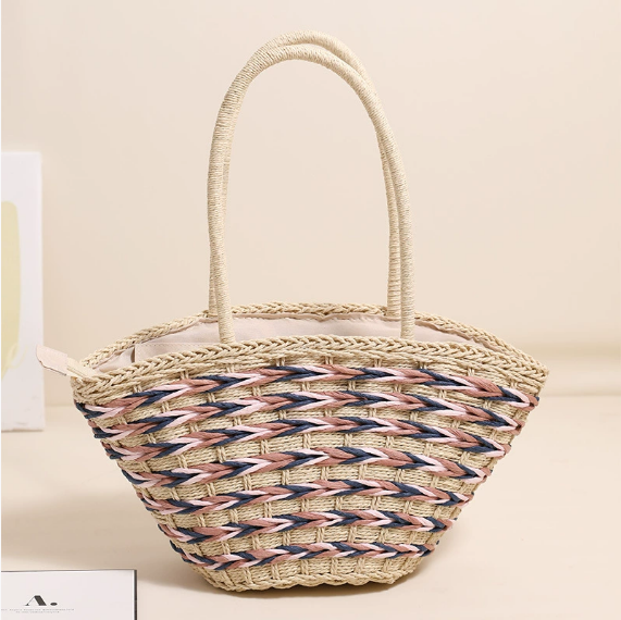 Direct Mori Shoulder Straw Bag Large Capacity Straw Bag Woven Bag Vacation Beach Bag Women Bag Bella Mia