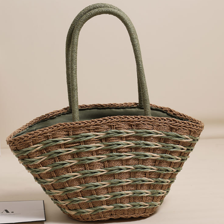 Direct Mori Shoulder Straw Bag Large Capacity Straw Bag Woven Bag Vacation Beach Bag Women Bag Bella Mia