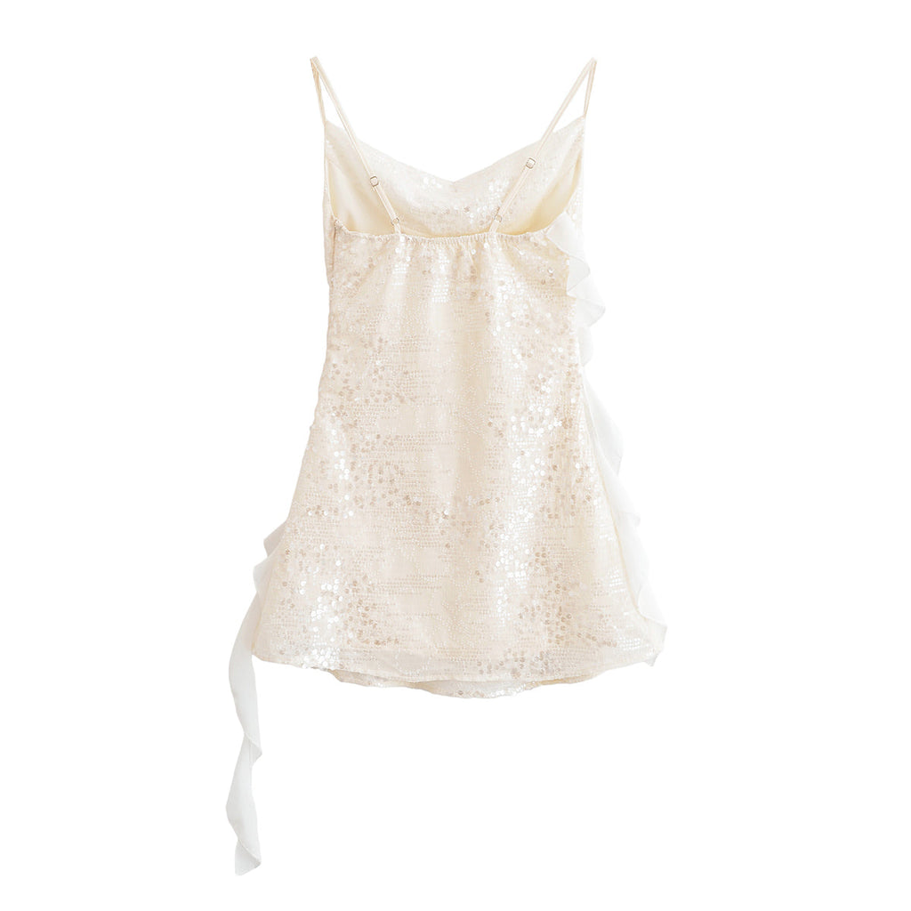Summer Laminated Decoration Sequin Short Dress Bella Mia