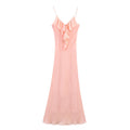 Summer Women Clothing Laminated Decoration Underwear Midi Dress Women