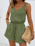 Summer Women Vacation Casual Jumpsuit All Match Sling Wide Leg Jumpsuit Bella Mia