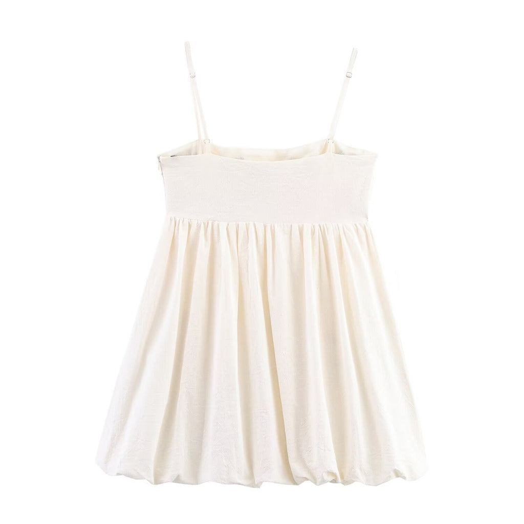 Summer Women Clothing Minority All Match Embroidered Strap Dress Bella Mia