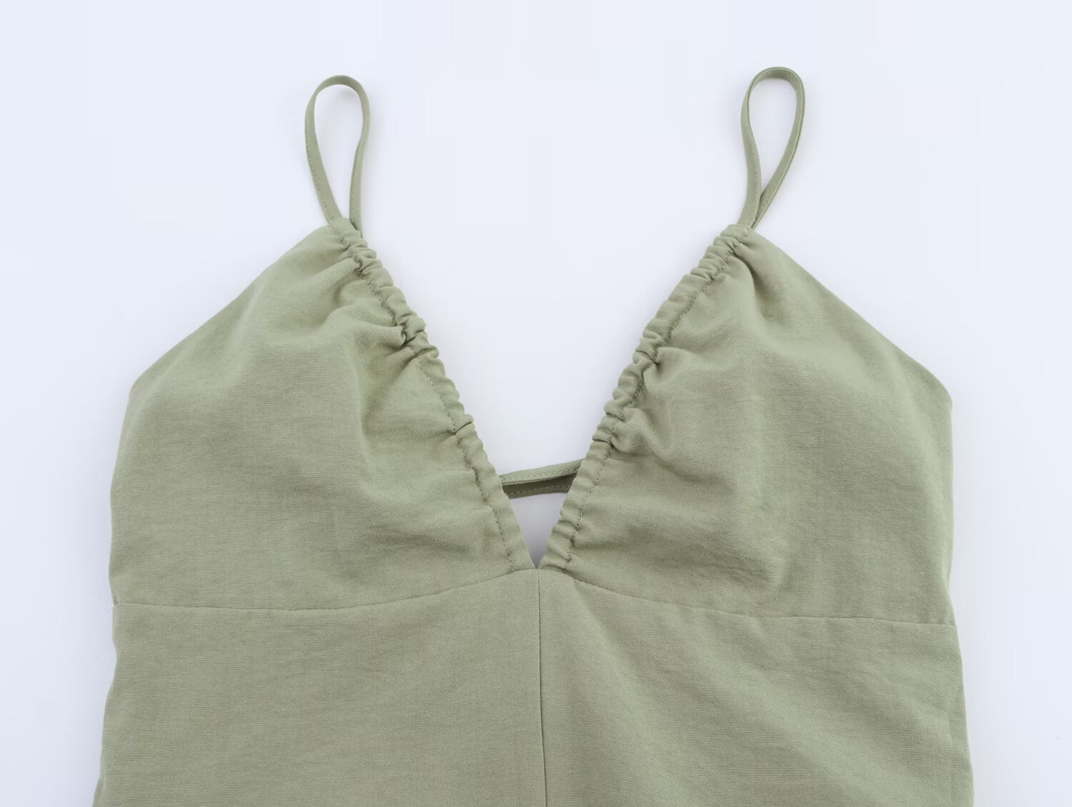 Women Clothing Solid Linen Midi Sling Dress Bella Mia