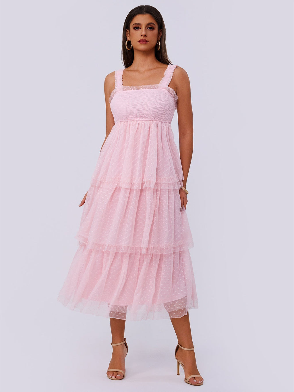 Mesh Sand Pregnant Women Dress Bella Mia