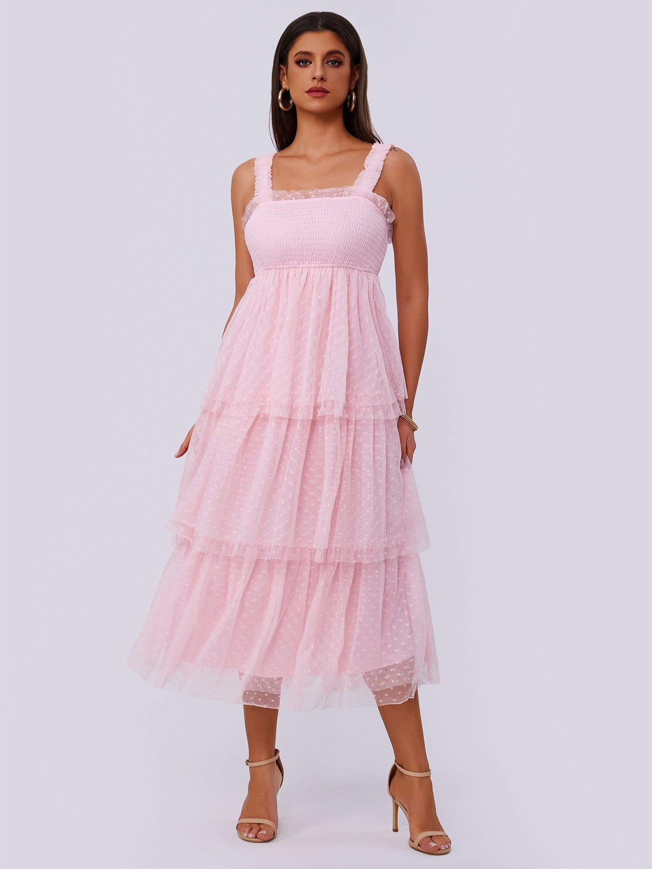 Mesh Sand Pregnant Women Dress Bella Mia