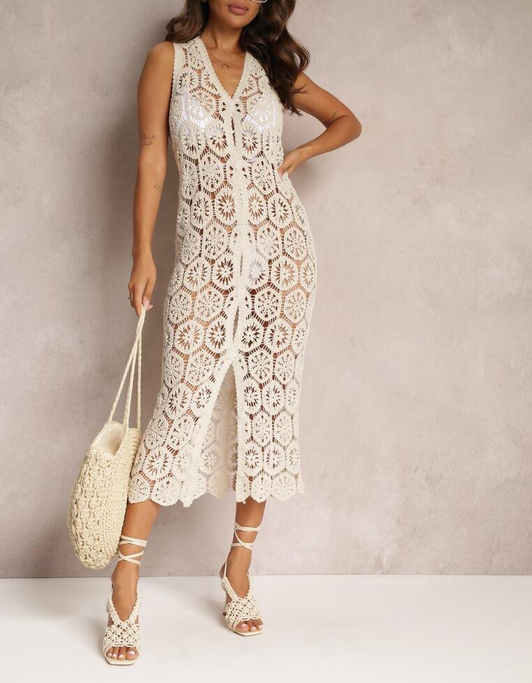Women Crochet Openwork Blouse With A Stylish Bohemian Style Cardigan Bella Mia