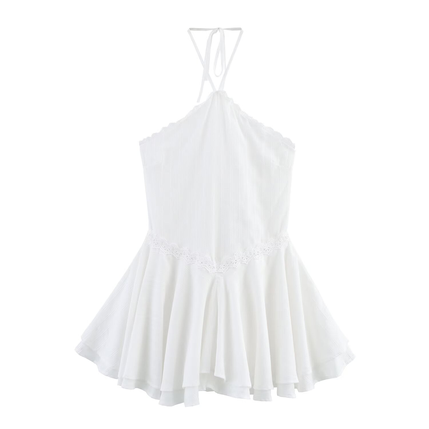 Summer Sexy Net Red Wind Hanging Collar Short Dress Bella Mia