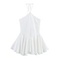 Summer Sexy Net Red Wind Hanging Collar Short Dress Bella Mia