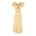 Summer French Gentle Elegant Jacquard Drawstring Waist Controlled Slimming Maxi Dress Bella Mia
