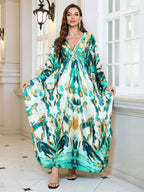 Silk Satin Holiday Beach Dress Loose Dress Women Sunscreen Robe Beach Cover Up Bella Mia