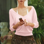 Women Clothing Summer Niche Design See through Anti Blouse Waist Controlled Long Sleeves Top Women Bella Mia
