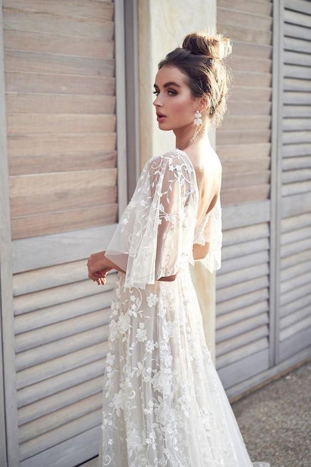 Women Fall Dress Sexy Lace V neck Backless Dress Bella Mia