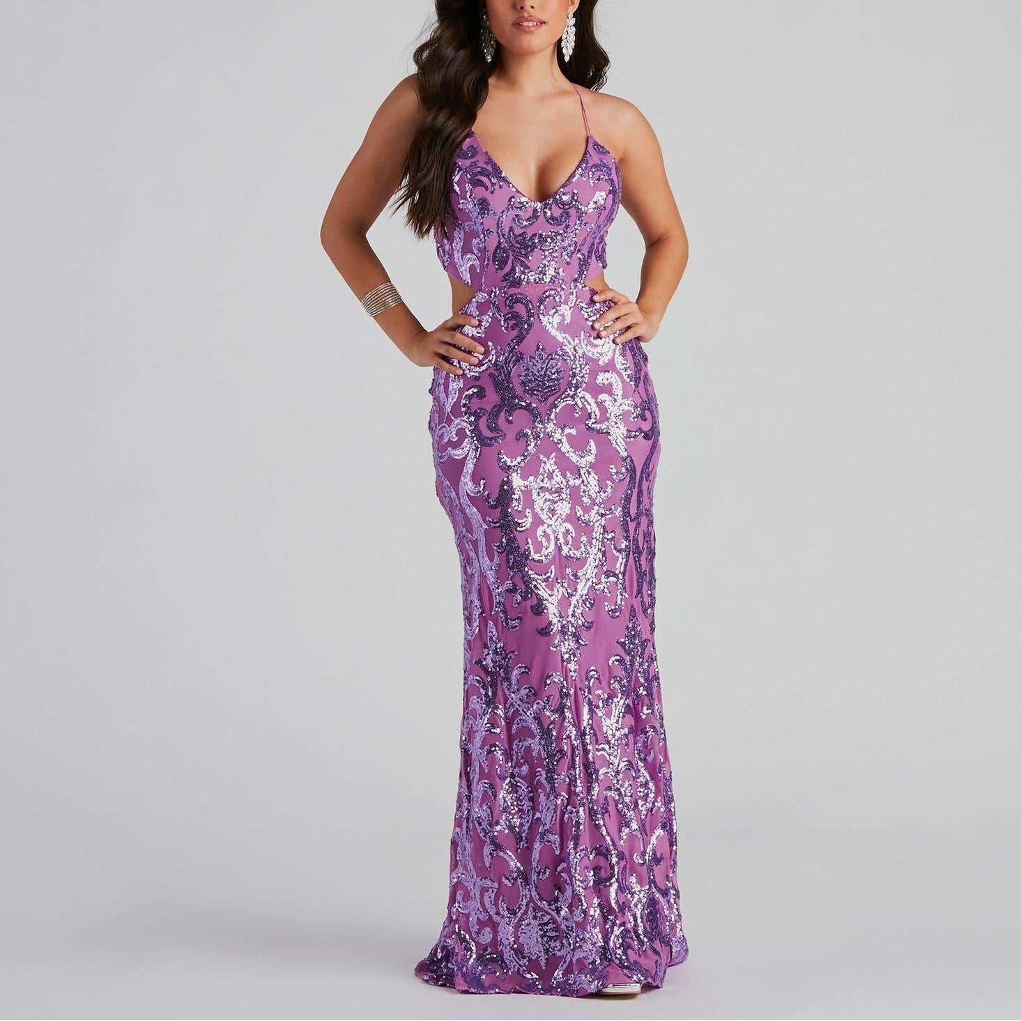 Sequin Stitching Dress Cocktail Host Ceremonial Clothing Elegant Bridesmaid Dress Bella Mia