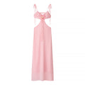 Women Clothing Summer Sexy Floral Decoration Cropped Outfit Sling Dress Bella Mia