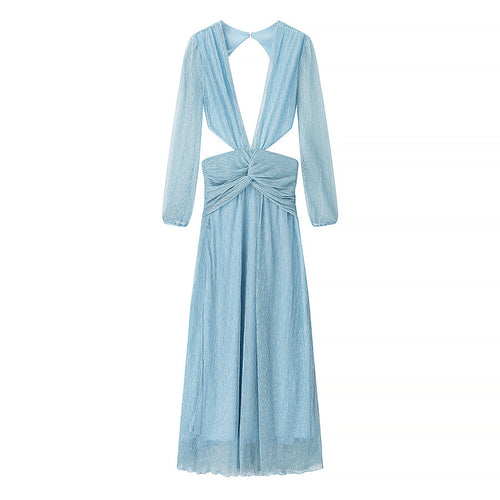 Beach Vacation Sexy Dress Women Summer Cropped Outfit Solid Color Seaside Atmosphere Maxi Dress Bella Mia