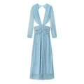 Beach Vacation Sexy Dress Women Summer Cropped Outfit Solid Color Seaside Atmosphere Maxi Dress Bella Mia
