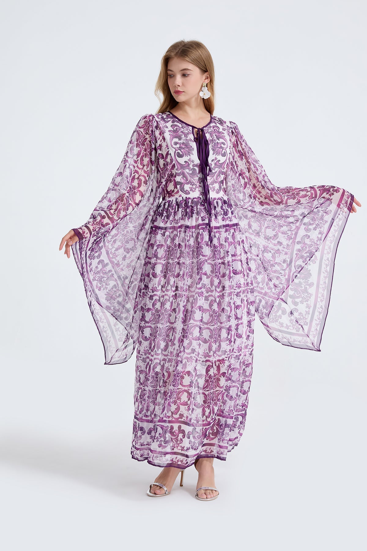 Women Spring Autumn Loose A Line Long Sleeved Dress Bella Mia