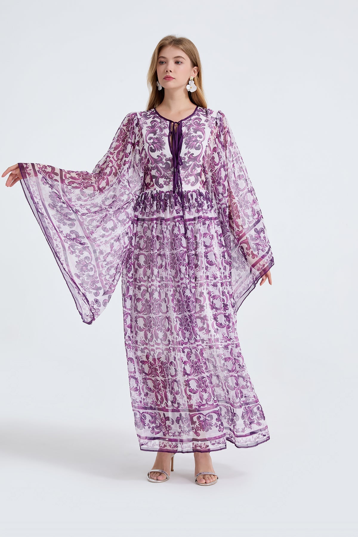 Women Spring Autumn Loose A Line Long Sleeved Dress Bella Mia