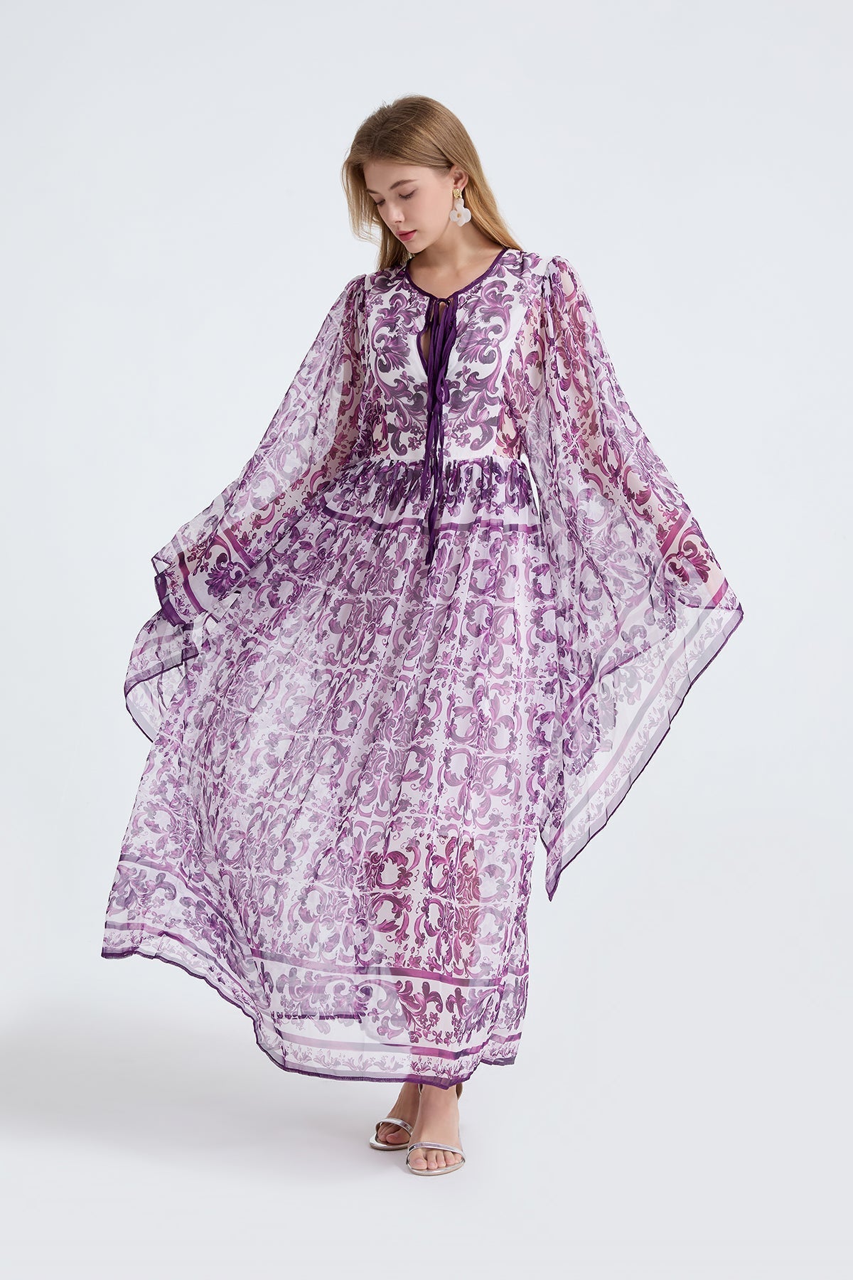 Women Spring Autumn Loose A Line Long Sleeved Dress Bella Mia