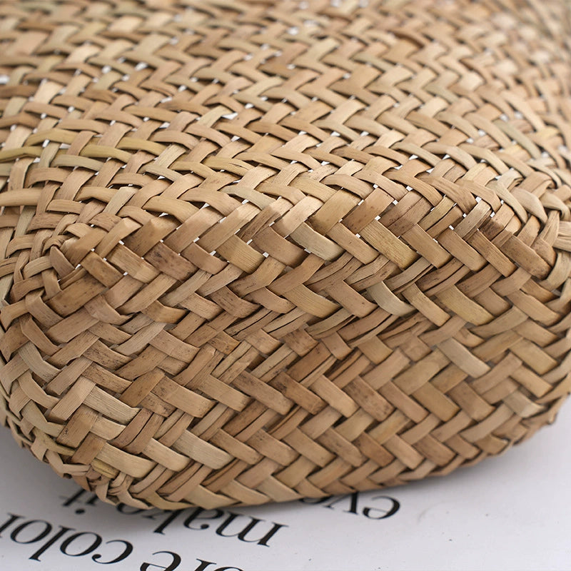 Natural Mitsubishi Grass Hand Woven Bag Straw Bag Simple Handbag Hand Bag Vegetable Basket Bag Women Bella Mia