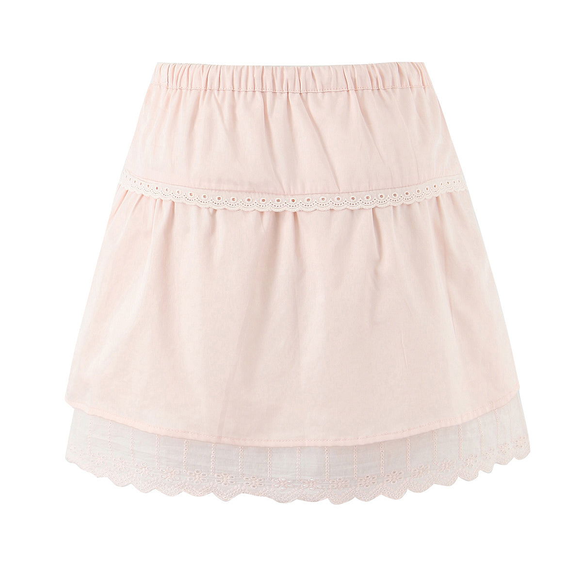 Women Lace Flying Sleeve Top Stitching High Waist Elastic Waist Skirt Sets Bella Mia
