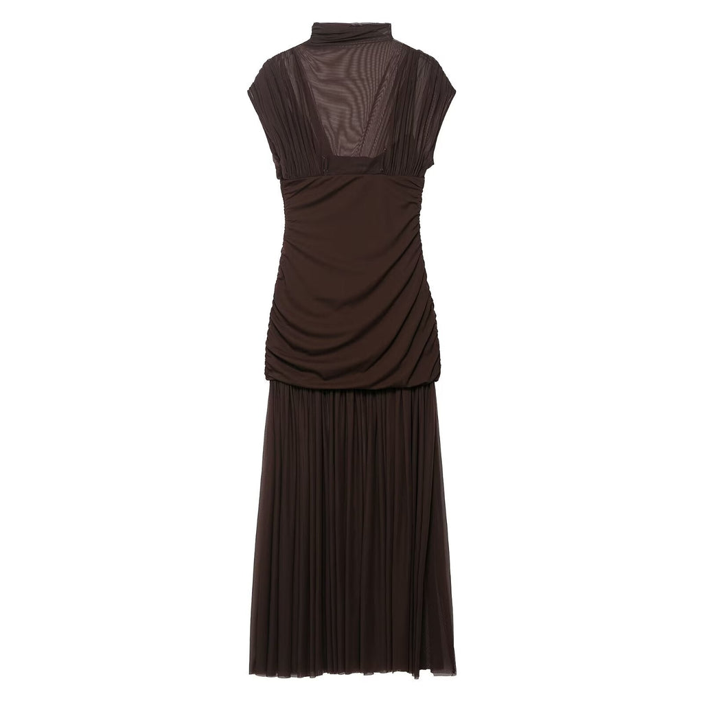 Summer Floral Ribbon Silk Net Stitching Dress Bella Mia